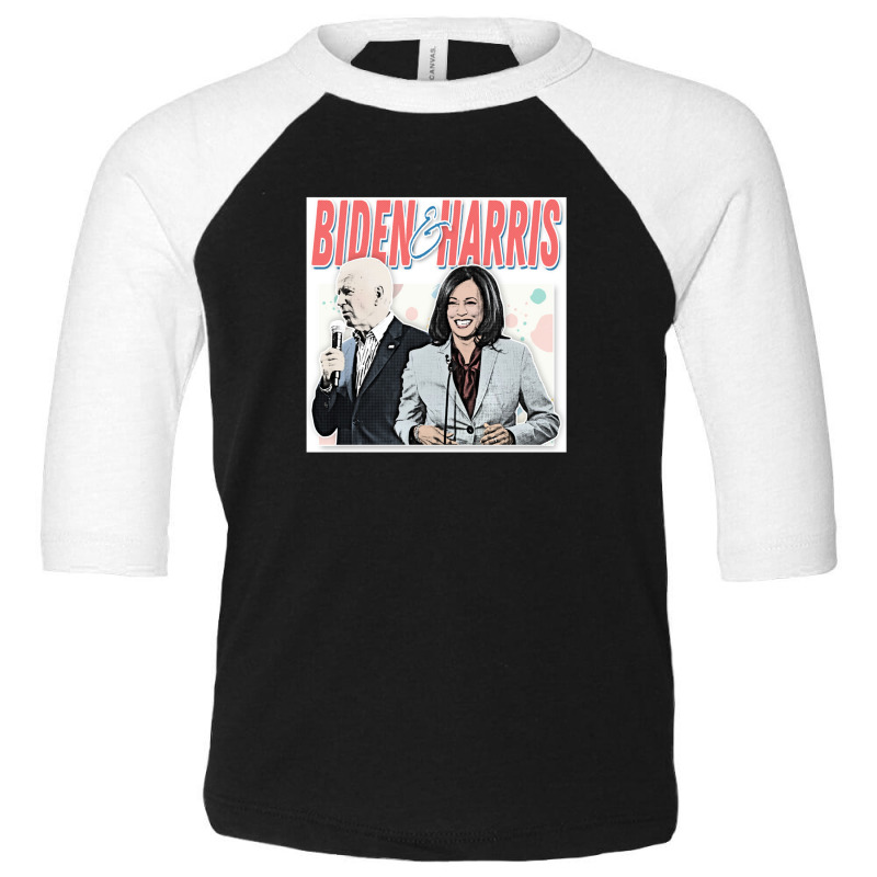 Joe Biden And Kamala Retro Style Fan Design Toddler 3/4 Sleeve Tee | Artistshot