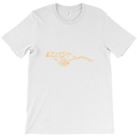 Jumping Cheetah Geometric Line Illustration T-shirt | Artistshot