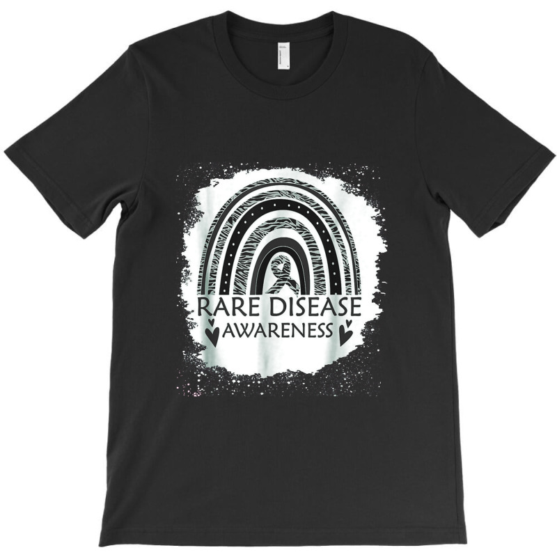 Rare Disease Awareness Bleached Rainbow Zebra Ribbon Men T-shirt | Artistshot