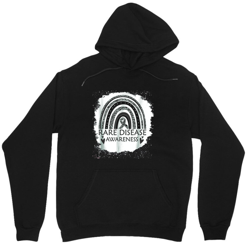 Rare Disease Awareness Bleached Rainbow Zebra Ribbon Men Unisex Hoodie | Artistshot