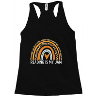 Read Teacher Rainbow Leopard Reading Is My Jam Racerback Tank | Artistshot