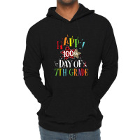 Red Plaid Leopard Happy 100th Day Of 7th Grade Lightweight Hoodie | Artistshot