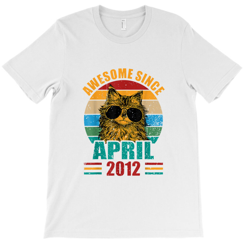 Retro Awesome Since April 2012 10th Birthday 10 Years Old T-shirt | Artistshot