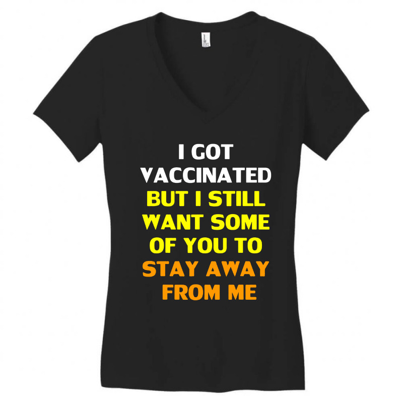 Got Vaccinated Women's V-Neck T-Shirt by MostWanted | Artistshot