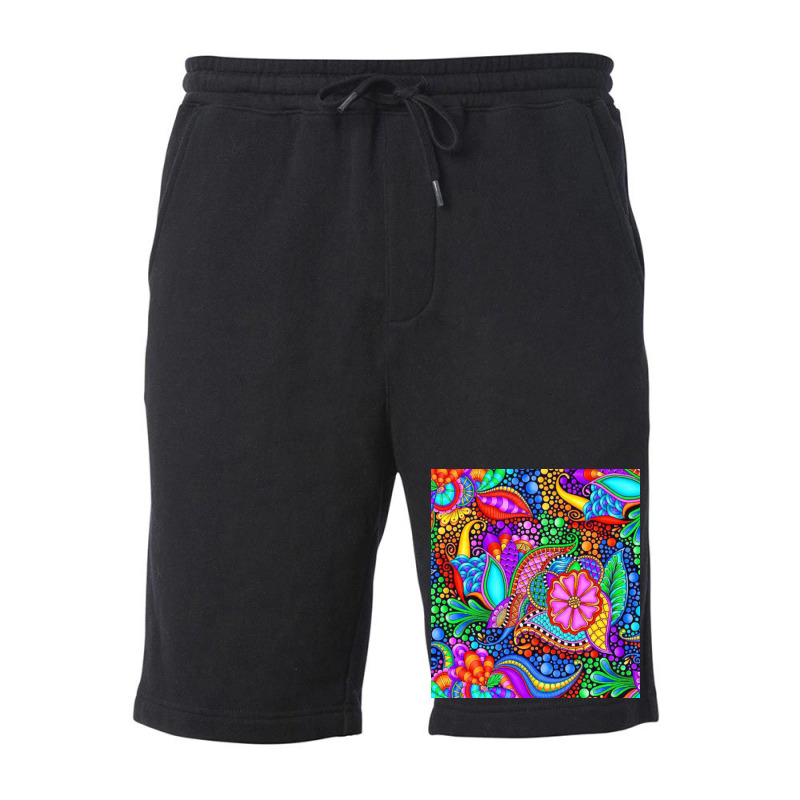 Aesthetic Abstrcat Flowers Fleece Short | Artistshot