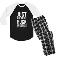 Rockhounds Gear Gift Just One More Rock Funny Rockhounding Men's 3/4 Sleeve Pajama Set | Artistshot