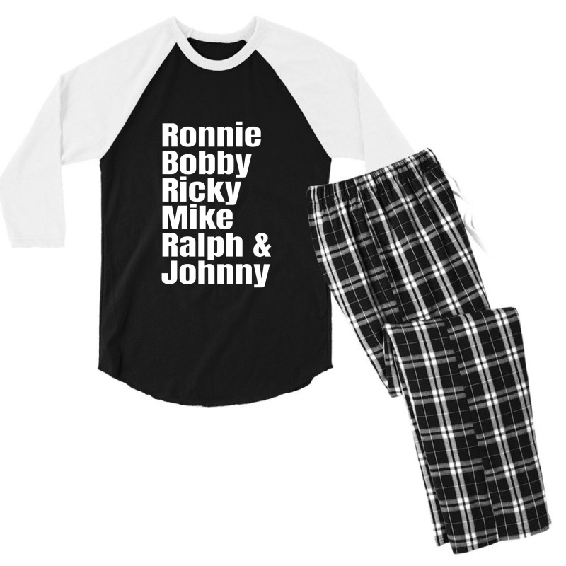 Ronnie Bobby Ricky Mike Ralph And Johnny Men's 3/4 Sleeve Pajama Set | Artistshot