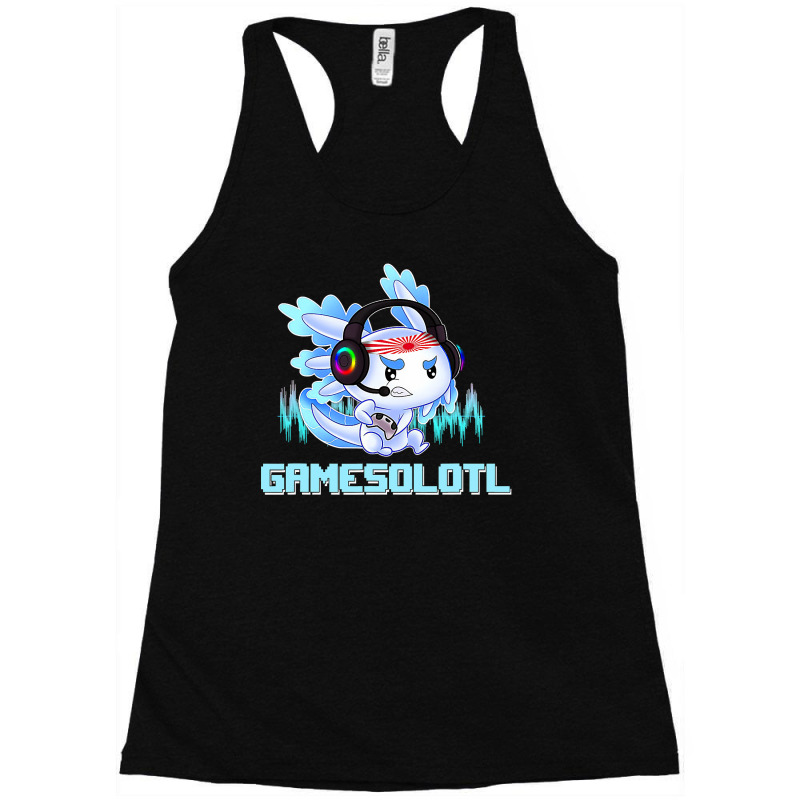 Axolotl Gaming Boy Gamesolotl Gamer Axolotl Playing Video Games 91 Racerback Tank by circularflap | Artistshot