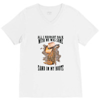 Sand In My Boots Country Music Lovers V-neck Tee | Artistshot