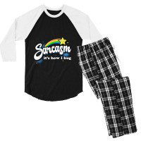 Sarcasm It's How I Hug Men's 3/4 Sleeve Pajama Set | Artistshot