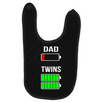 Mens Tired Dad Low Battery Twins Full Charge Funny Gift T Shirt Baby Bibs | Artistshot