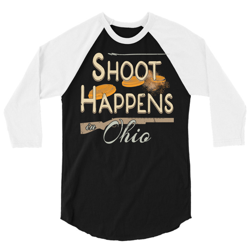 Clay Target Shooting Ohio Shirt Long Sleeve Skeet Trap 3/4 Sleeve Shirt | Artistshot