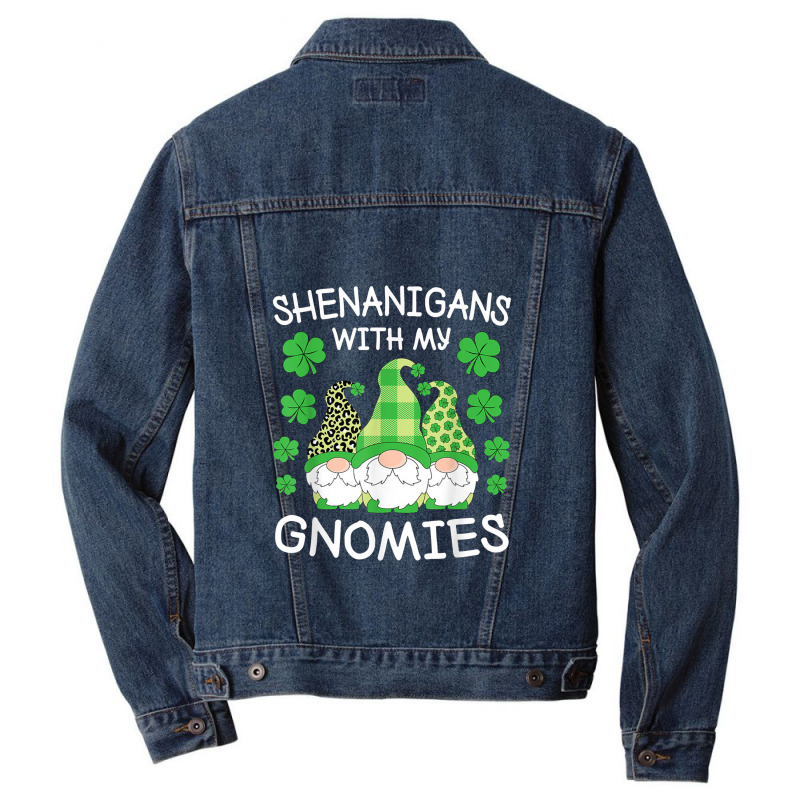 Shenanigans With My Gnomies St. Patricks Day Gnomes Irish Men Denim Jacket | Artistshot