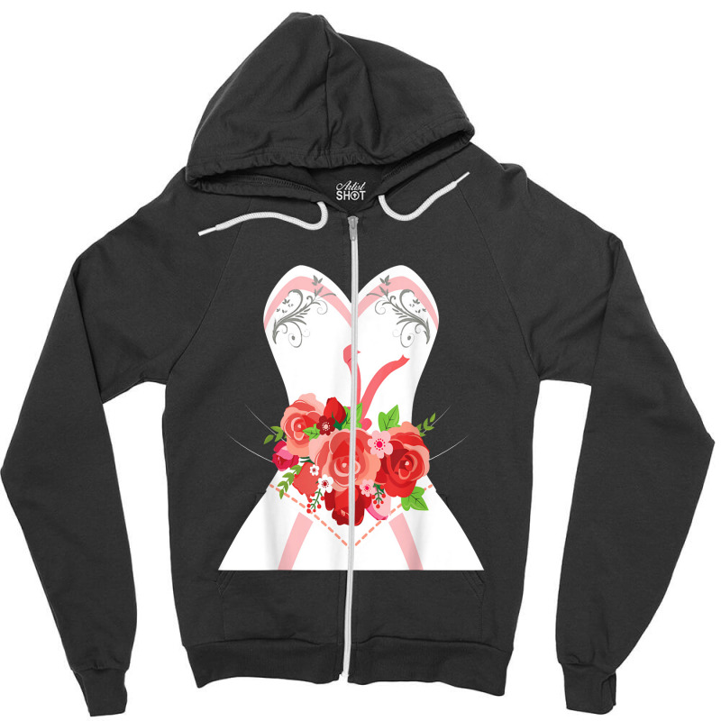 Simple Wedding Dress For Bridal Showers Gift Zipper Hoodie | Artistshot