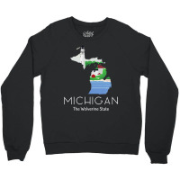 Michigan Proud State Motto The Wolverine State T Shirt Crewneck Sweatshirt | Artistshot