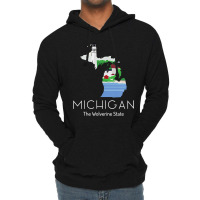 Michigan Proud State Motto The Wolverine State T Shirt Lightweight Hoodie | Artistshot