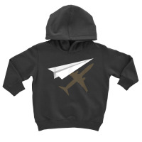 Flying Paper Airplane Silhouette  Cool Paper Plane Pilot T Shirt Toddler Hoodie | Artistshot