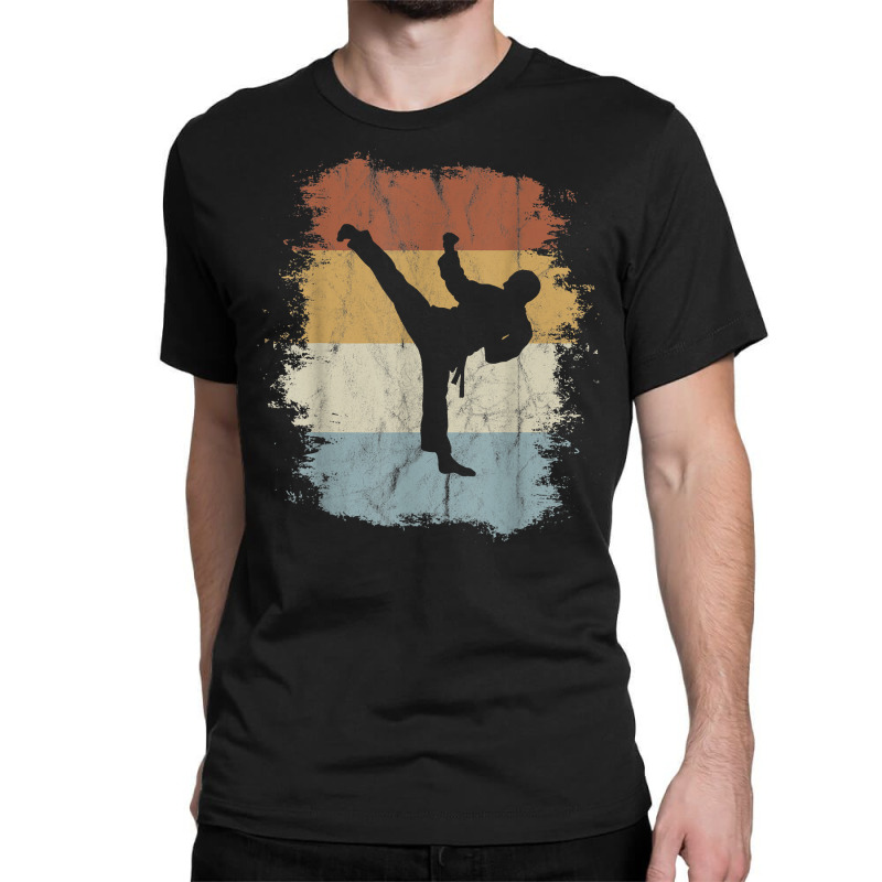 Yeop Chagi 80s Retro Taekwondo Side Kick Silhouette T Shirt Classic T-shirt by marshall0976 | Artistshot