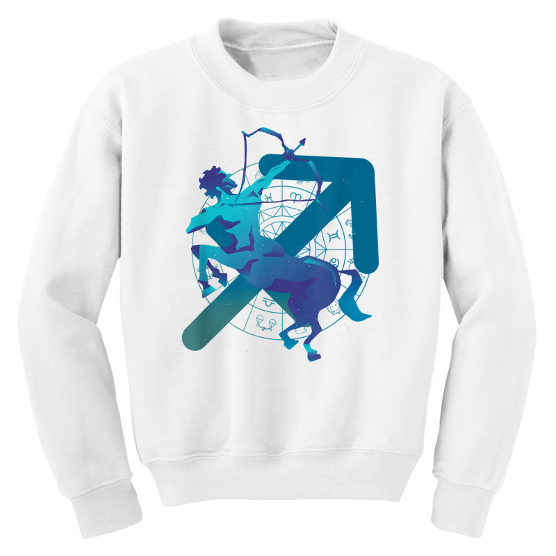 Zodiac Sagittarius Gradient Sign Symbol Astrology T Shirt Youth Sweatshirt by marshall0976 | Artistshot