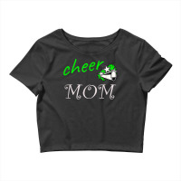 Cheer Mom With Megaphone, Stars And Poms T Shirt Crop Top | Artistshot