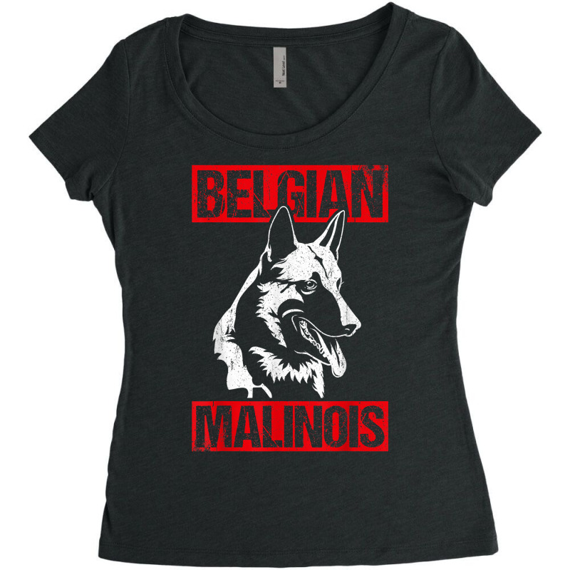 Belgian Malinois Dogs T Shirt Women's Triblend Scoop T-shirt by tamarogbbrazee4 | Artistshot