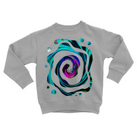 Dramatic Black, Aqua And Magenta Abstract Retro Twirl T Shirt Toddler Sweatshirt | Artistshot