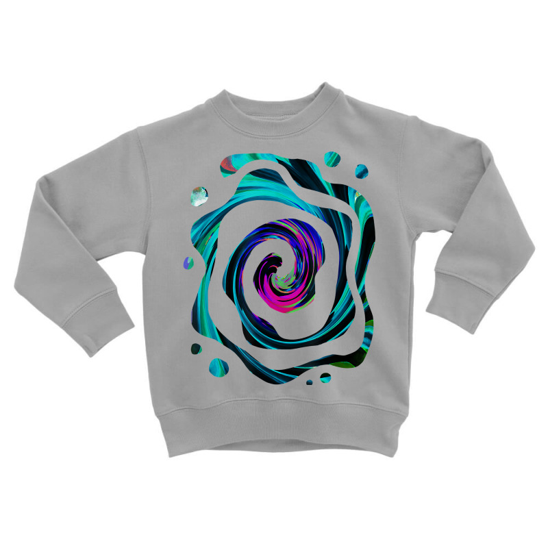 Dramatic Black, Aqua And Magenta Abstract Retro Twirl T Shirt Toddler Sweatshirt by abrellkfhanog8 | Artistshot