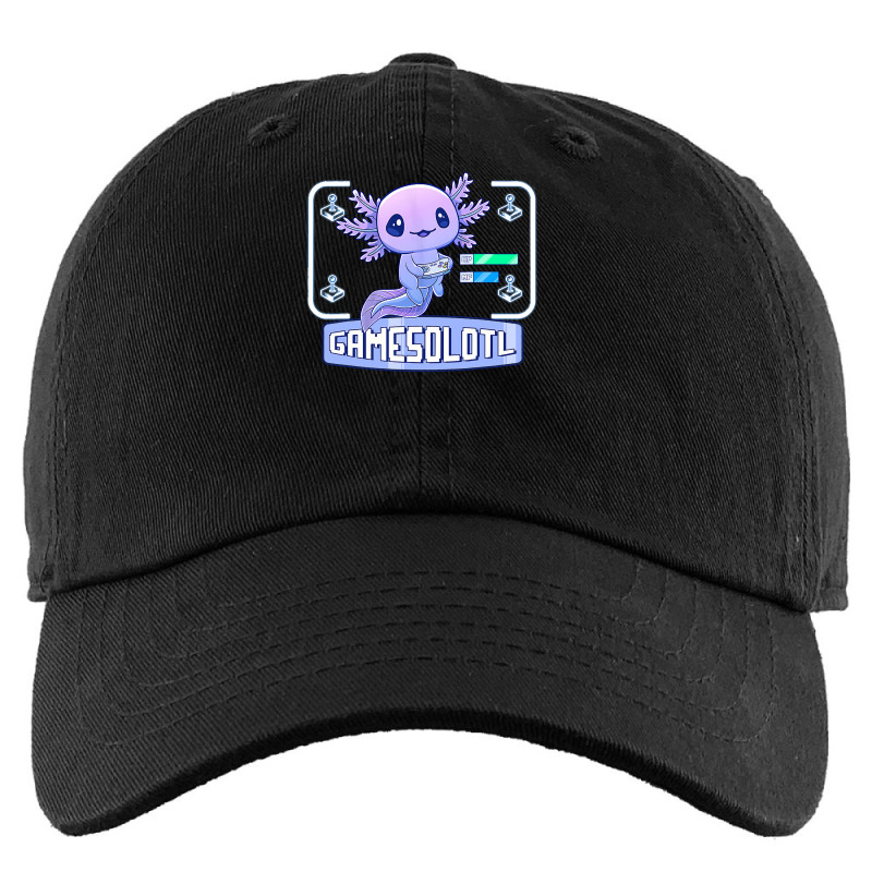 Axolotl Cute Axolotl Lover Gaming Gamesalotl Video Gamer Boys 64 Kids Cap by circularflap | Artistshot