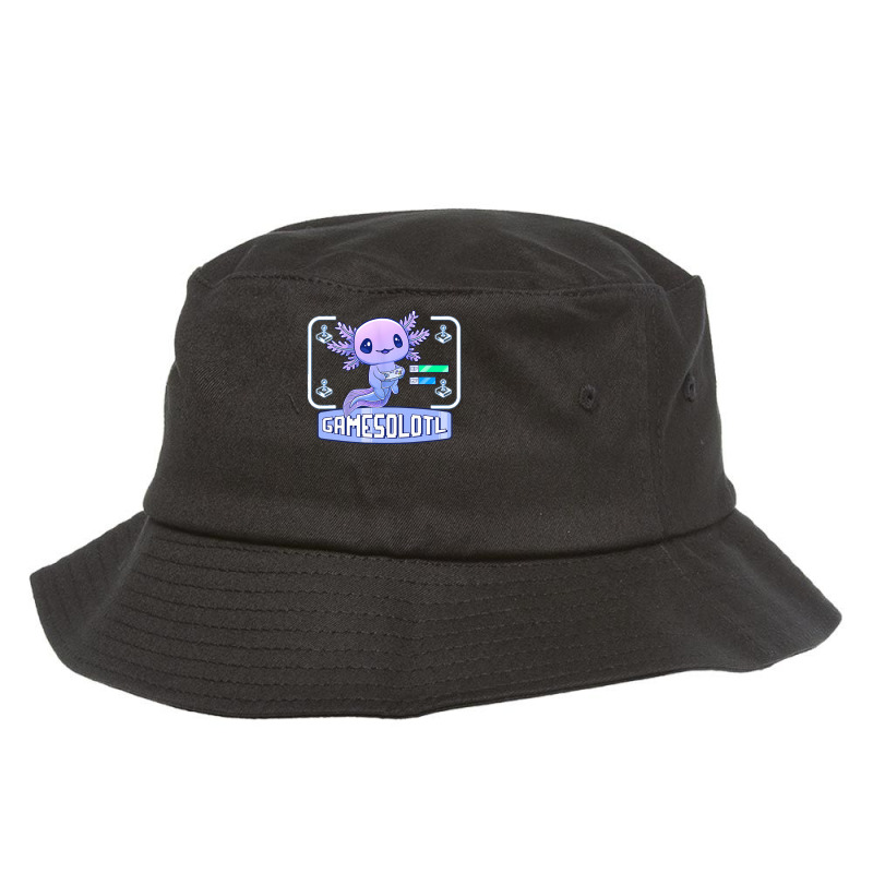 Axolotl Cute Axolotl Lover Gaming Gamesalotl Video Gamer Boys 64 Bucket Hat by circularflap | Artistshot