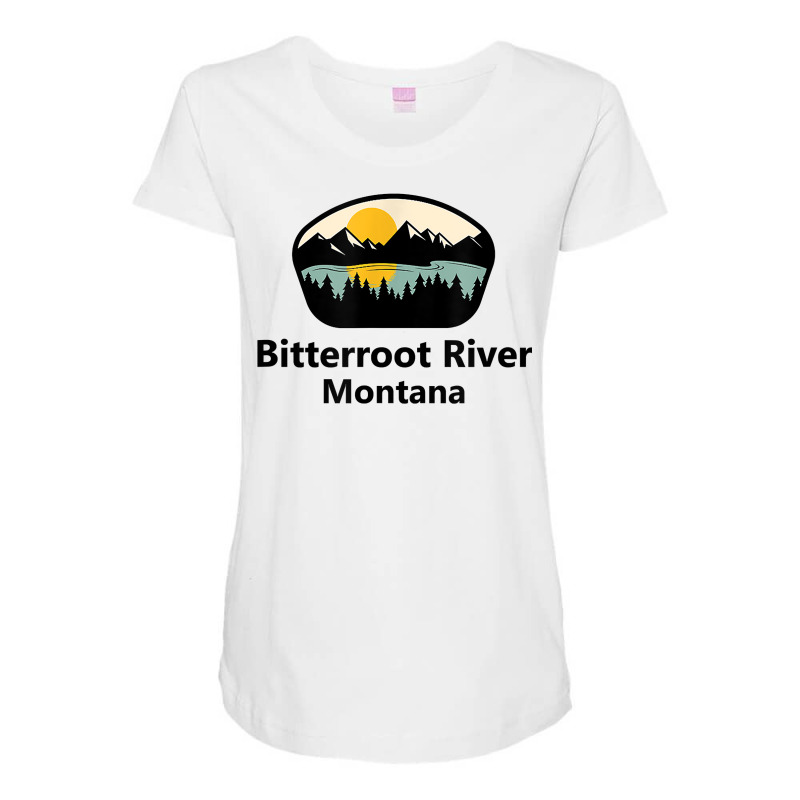 Bitterroot River Montana Mt City State Tourist Souvenir Gift T Shirt Maternity Scoop Neck T-shirt by marshall0976 | Artistshot