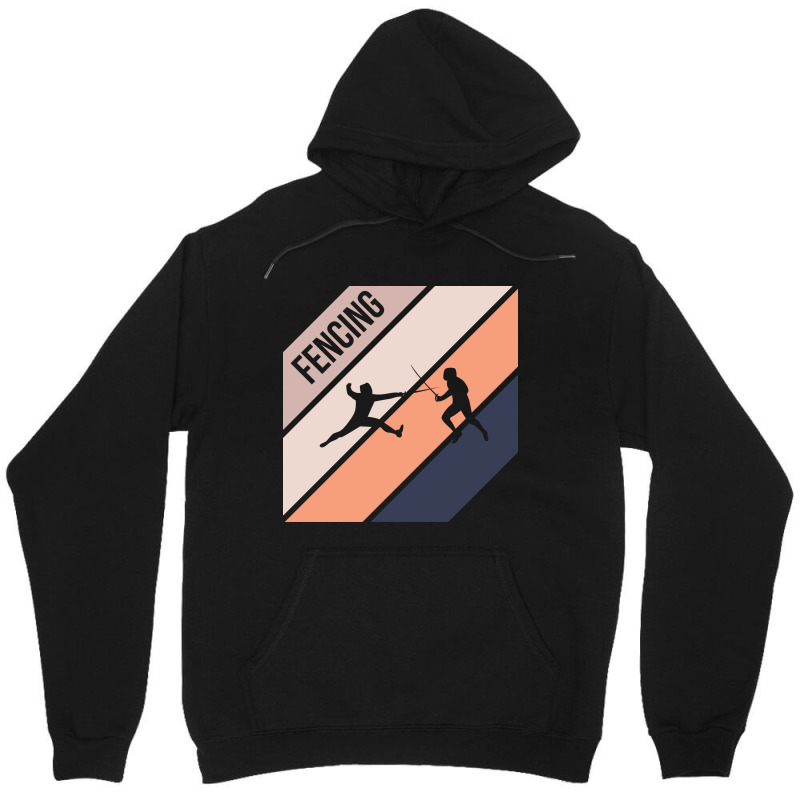 Fencing Silhouette Sport Activity Vector Graphic Unisex Hoodie | Artistshot