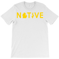 Native Michigander Ann Arbor Blue Yellow Sports Fan T Shirt T-shirt | Artistshot