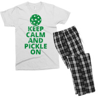 Keep Calm And Pickle On Pickleball T Shirt Men's T-shirt Pajama Set | Artistshot