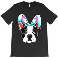 Boston Terrier Easter Bunny Ears Funny Boys T-shirt | Artistshot