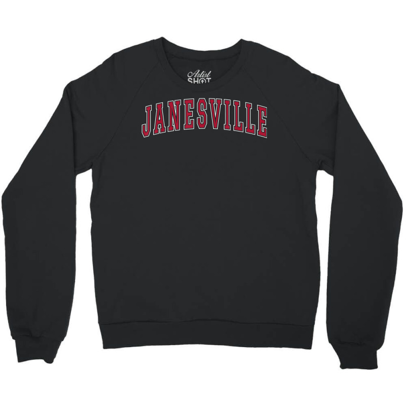 Janesville Wisconsin Souvenir Sport College Style Text T Shirt Crewneck Sweatshirt by abrellkfhanog8 | Artistshot