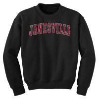 Janesville Wisconsin Souvenir Sport College Style Text T Shirt Youth Sweatshirt | Artistshot