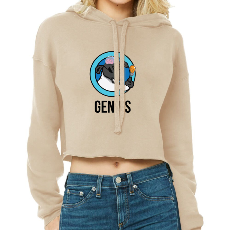 Genius Sheep Cropped Hoodie by s4rt4 | Artistshot