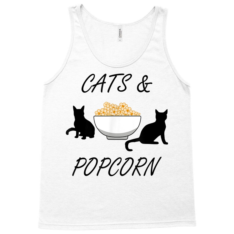 Popcorn And Cats Cute Kitty Pop Corn Eating T Shirt Tank Top | Artistshot