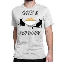 Popcorn And Cats Cute Kitty Pop Corn Eating T Shirt Classic T-shirt | Artistshot