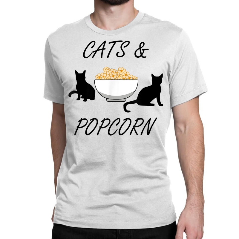 Popcorn And Cats Cute Kitty Pop Corn Eating T Shirt Classic T-shirt | Artistshot