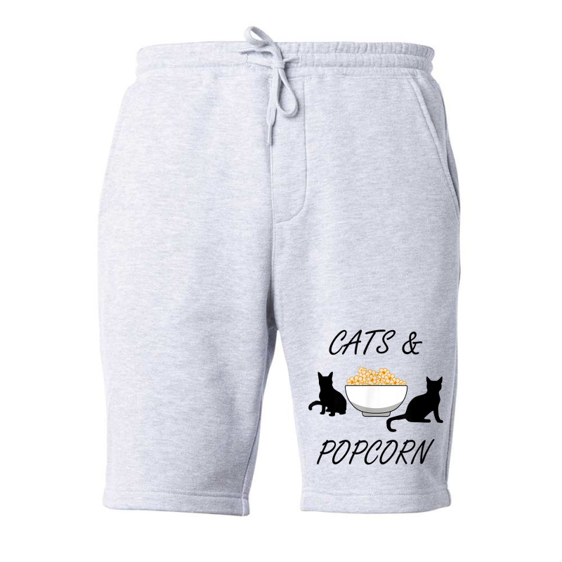 Popcorn And Cats Cute Kitty Pop Corn Eating T Shirt Fleece Short | Artistshot