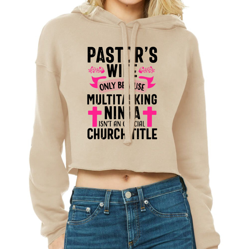 Pastor Wife Funny Ninja Christian Cropped Hoodie by mirazjason | Artistshot