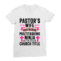 Pastor Wife Funny Ninja Christian Ladies Fitted T-shirt | Artistshot