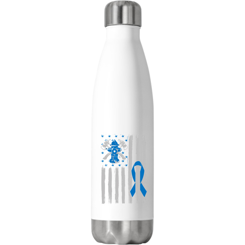 Firefighter Fireman Diabetes Awareness Diabetes Type 1 Gift 54 Firefig Stainless Steel Water Bottle by circularflap | Artistshot