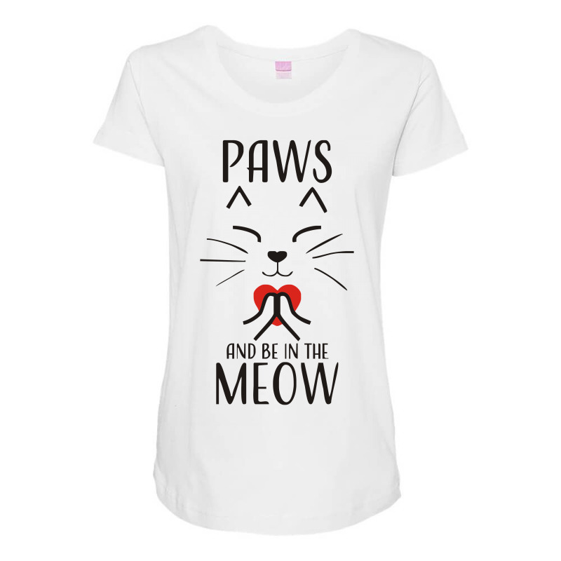 Cats Meditation Mindfulness Funny Animal Maternity Scoop Neck T-shirt by Dony_store | Artistshot