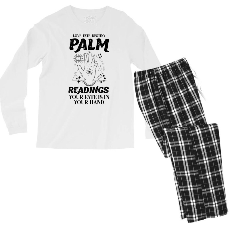 Palm Reading Astrology Hand Reading Funny Palmistry T Shirt Men's Long Sleeve Pajama Set by tamarogbbrazee4 | Artistshot