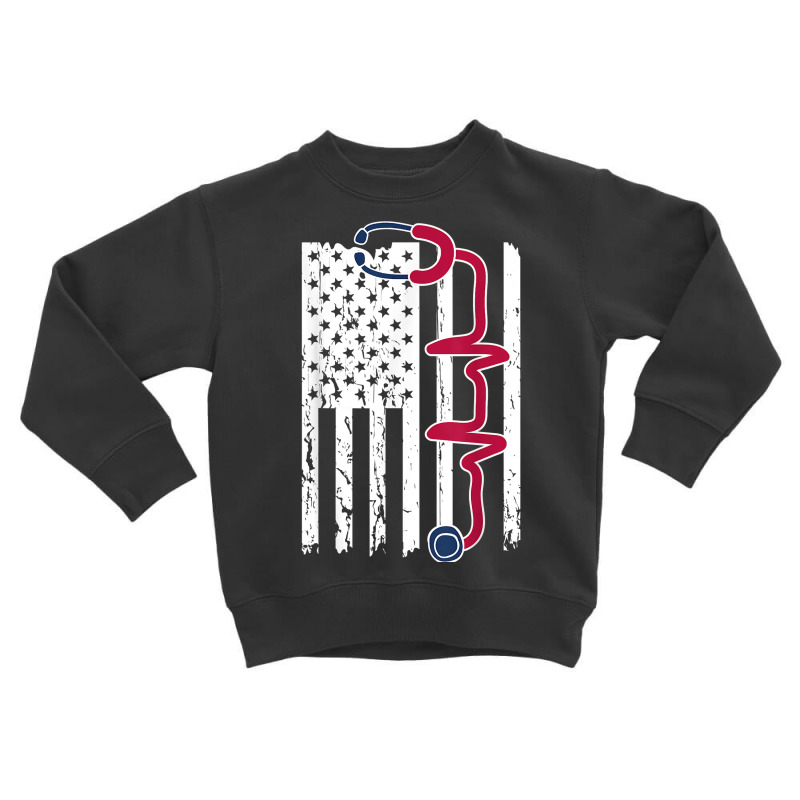 Patriotic American Registered Nurse Usa Flag 4th Of July T Shirt Toddler Sweatshirt | Artistshot