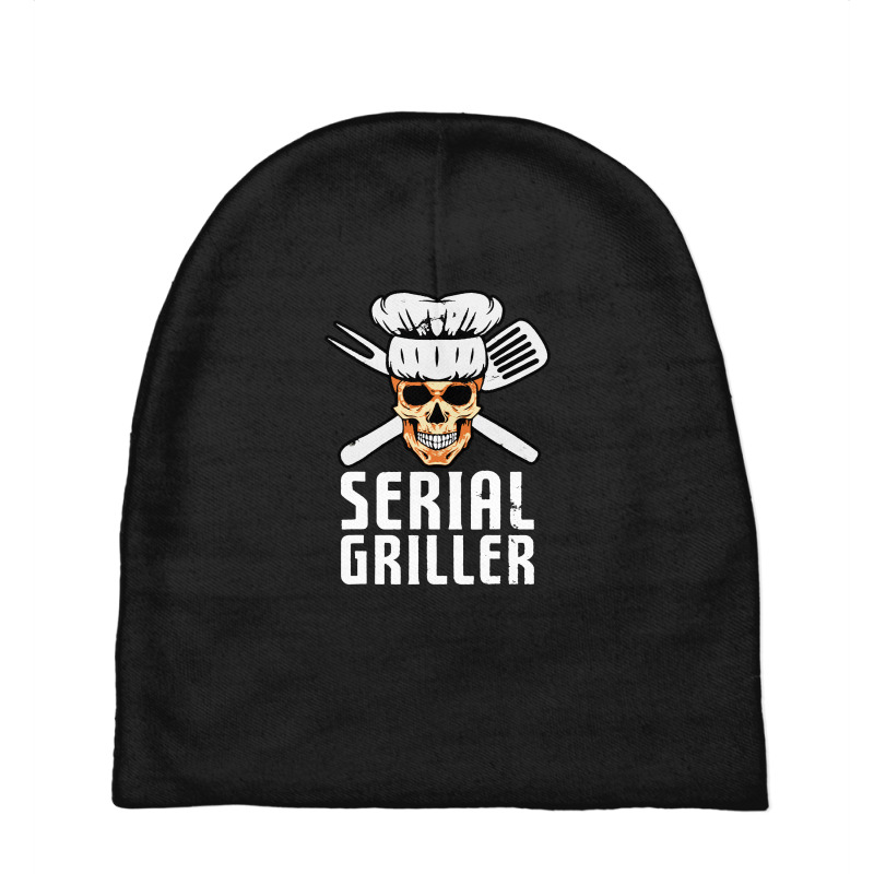 Serial Griller Bbq Distressed Baby Beanies by mirazjason | Artistshot