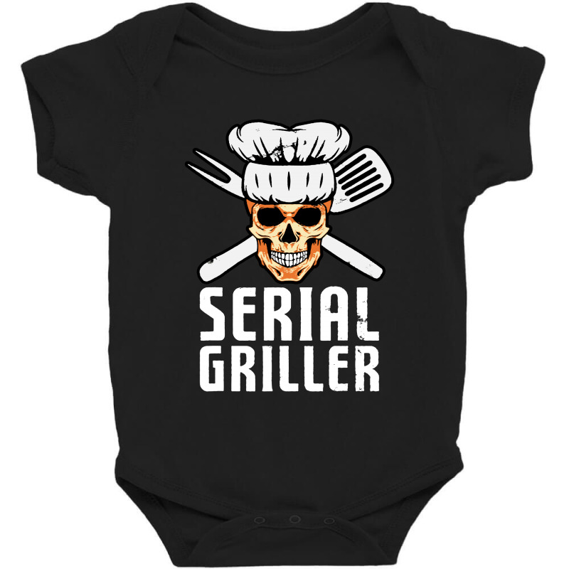 Serial Griller Bbq Distressed Baby Bodysuit by mirazjason | Artistshot