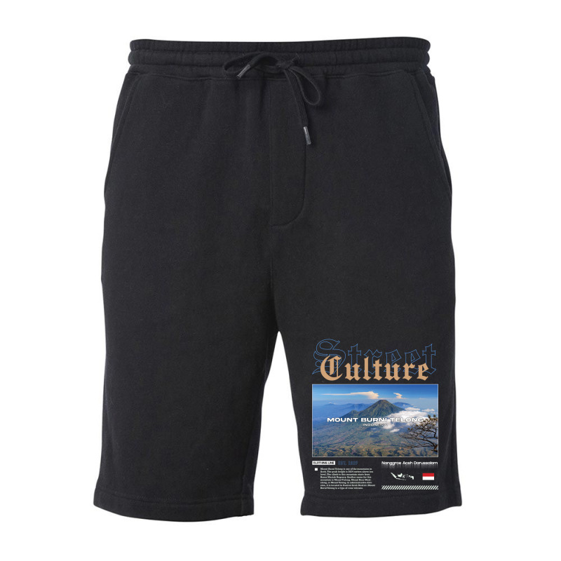 Street Culture Gunung Burni Telong Aceh Fleece Short | Artistshot